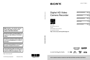 Manual Sony HDR-GW66E Cameră video