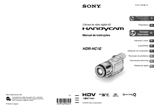 Manual Sony HDR-HC1E Câmara de vídeo