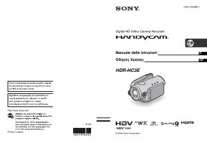 Manuale Sony HDR-HC3E Videocamera
