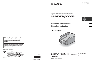 Manual de uso Sony HDR-HC3E Videocámara