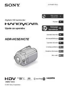 Priručnik Sony HDR-HC5E Videokamera