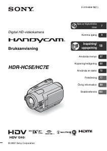 Bruksanvisning Sony HDR-HC5E Videokamera