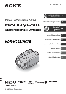 Használati útmutató Sony HDR-HC5E Videokamera