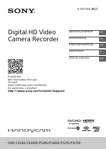 Manual Sony HDR-PJ240E Cameră video