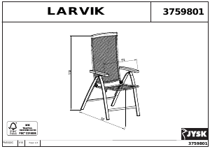 Priročnik JYSK Larvik Vrtni stol