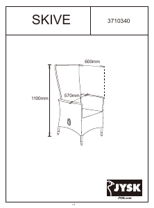 Handleiding JYSK Skive Tuinstoel