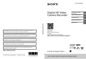 Bruksanvisning Sony HDR-PJ540E Videokamera