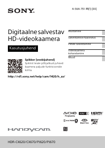 Kasutusjuhend Sony HDR-PJ620 Videokaamera