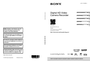 Käyttöohje Sony HDR-PJ660VE Kameranauhuri