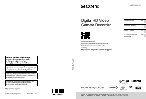 Manuál Sony HDR-PJ780VE Videokamera