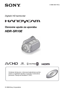 Priručnik Sony HDR-SR10E Videokamera
