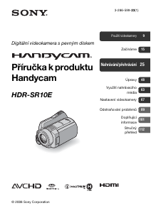 Manuál Sony HDR-SR10E Videokamera