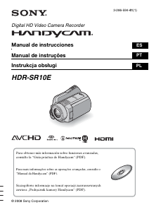 Manual de uso Sony HDR-SR10E Videocámara