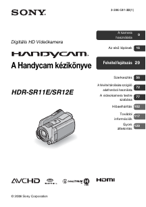 Használati útmutató Sony HDR-SR11E Videokamera