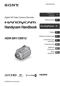 Manual Sony HDR-SR12E Camcorder