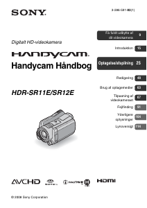 Brugsanvisning Sony HDR-SR12E Videokamera