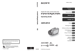 Manual Sony HDR-SR1E Camcorder