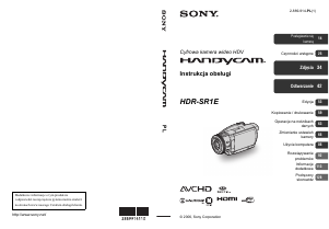Instrukcja Sony HDR-SR1E Kamera