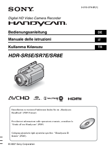 Kullanım kılavuzu Sony HDR-SR5E Kaydedici kamera