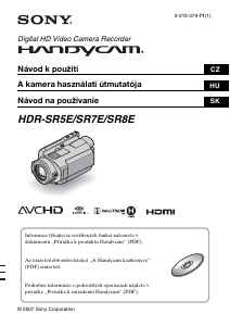 Használati útmutató Sony HDR-SR8E Videokamera