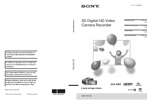 Käyttöohje Sony HDR-TD10E Kameranauhuri
