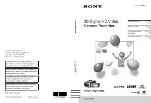 Használati útmutató Sony HDR-TD10E Videokamera