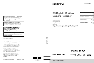 Kullanım kılavuzu Sony HDR-TD20VE Kaydedici kamera
