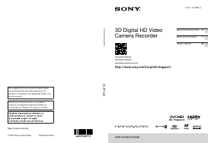 Manual de uso Sony HDR-TD30E Videocámara