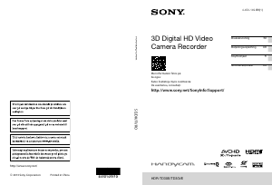 Bruksanvisning Sony HDR-TD30E Videokamera