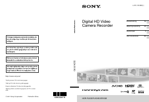 Käyttöohje Sony HDR-XR160E Kameranauhuri