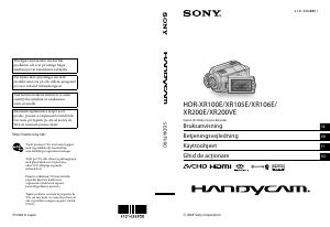 Käyttöohje Sony HDR-XR200E Kameranauhuri