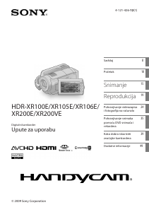 Priručnik Sony HDR-XR200E Videokamera
