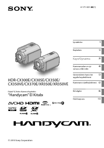 Kullanım kılavuzu Sony HDR-XR350VE Kaydedici kamera
