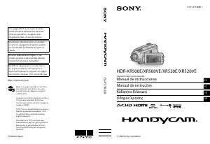Manual de uso Sony HDR-XR500VE Videocámara