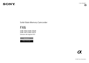 Mode d’emploi Sony ILME-FX6T Caméscope