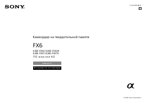 Руководство Sony ILME-FX6T Камкордер