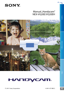 Manual Sony NEX-VG20E Cameră video