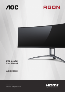 Manual AOC AG493UCX2 Agon LCD Monitor