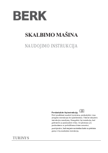 Vadovas BERK BWMS-712DW Skalbimo mašina