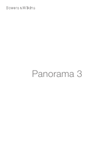 Руководство Bowers and Wilkins Panorama 3 Динамики