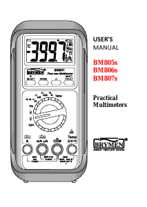 Manual Brymen BM805s Multimeter