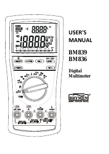 Manual Brymen BM839 Multimeter