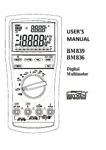 Manual Brymen BM836 Multimeter
