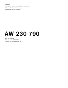 Manual de uso Gaggenau AW230790 Campana extractora