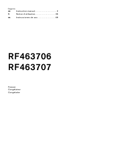 Manual de uso Gaggenau RF463707 Congelador