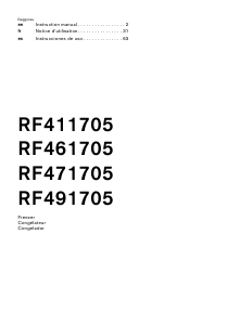 Mode d’emploi Gaggenau RF471705 Congélateur