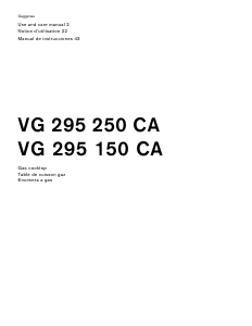 Manual Gaggenau VG295150CA Hob