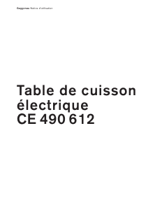 Mode d’emploi Gaggenau CE490612 Table de cuisson