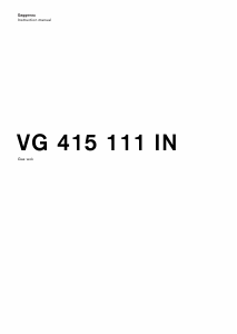 Handleiding Gaggenau VG415111IN Kookplaat