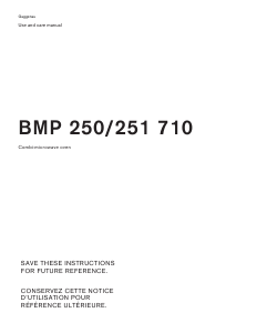 Manual Gaggenau BMP251710 Microwave